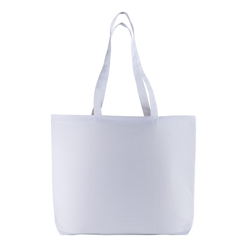 Sac coton 135 grs avec anses longues et soufflet - 2