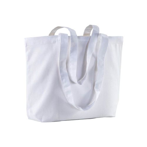 Sac coton 120 grs avec anses longues et soufflet - 1