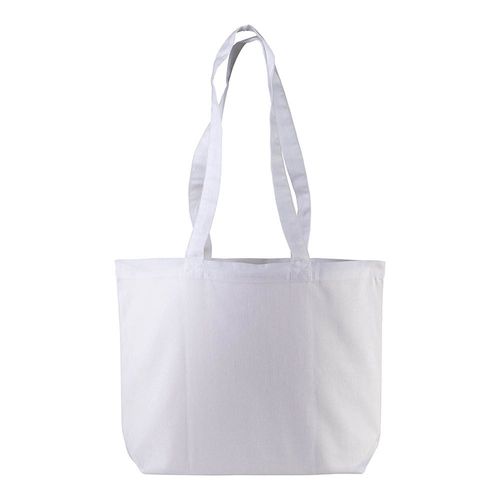 Sac coton 120 grs avec anses longues et soufflet - 2