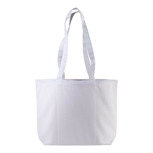 Sac coton 120 grs avec anses longues et soufflet - 2