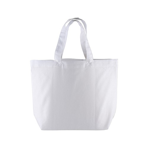 Sac coton 120 grs avec anses longues et soufflet - 2