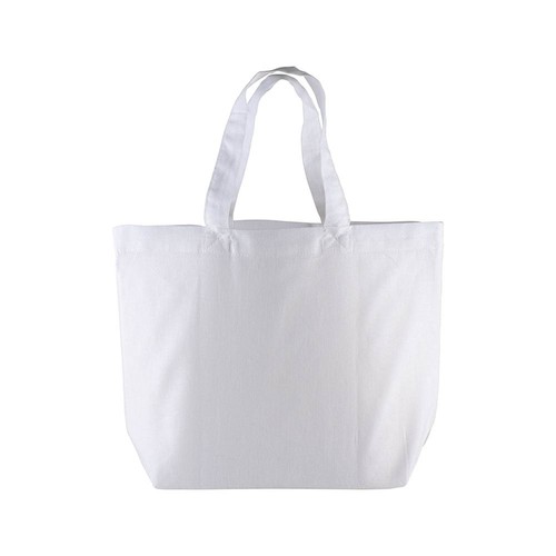 Sac coton 120 grs avec anses longues et soufflet - 2
