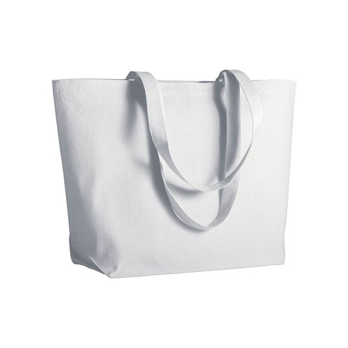 280 g/m2 cotton shopping bag, long handles and bottom gusset