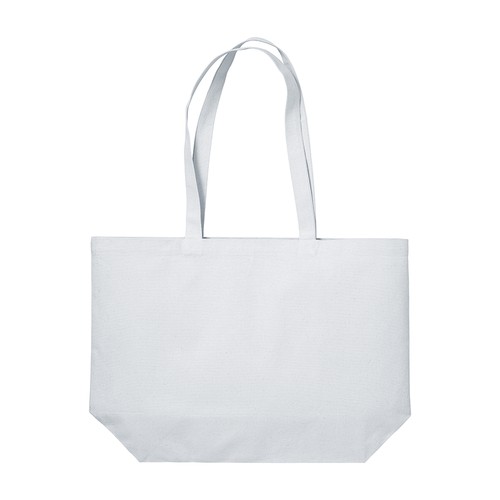 Sac shopping en coton (280 g/m2), anses longues et sufflet - 2