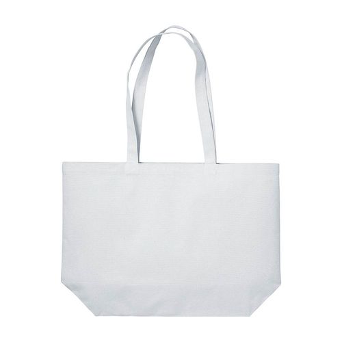 Sac shopping en coton (280 g/m2), anses longues et sufflet - 2