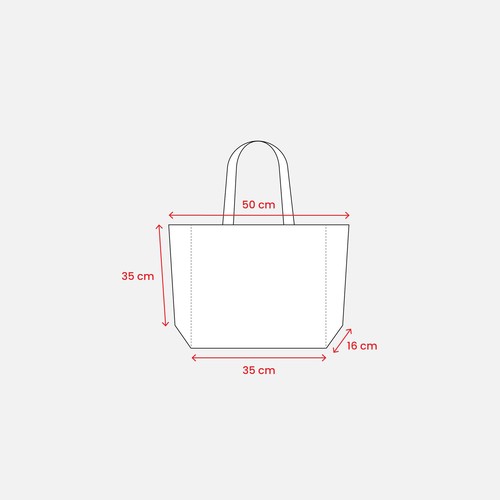 Sac shopping en coton (280 g/m2) - 3
