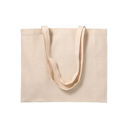 Shopper avec soufflet en coton 200 g/m2, anses longues - 2