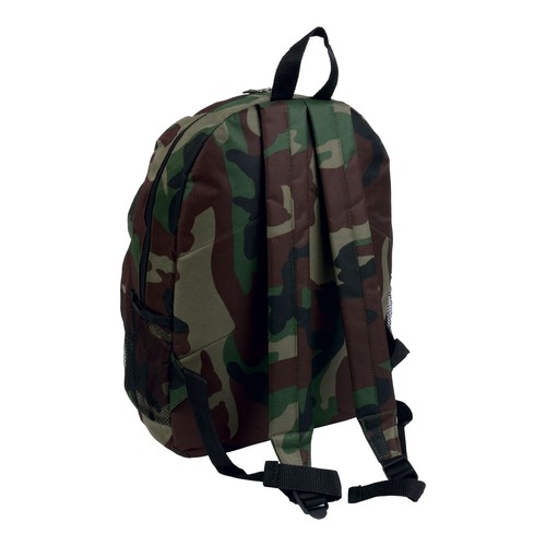 Sac à dos en polyester 600 D avec 6 poches dont 2 latérales en filet. Poche frontale - 3