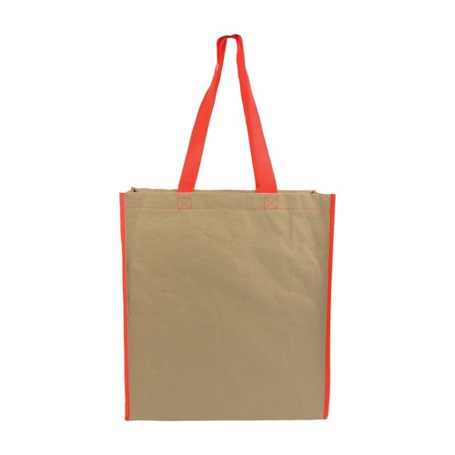Shopper avec soufflet en papier avec intérieur en PP 140 g/m2, anses longues - 2