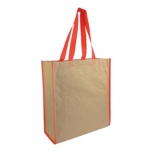 Shopper avec soufflet en papier avec intérieur en PP 140 g/m2, anses longues - 3