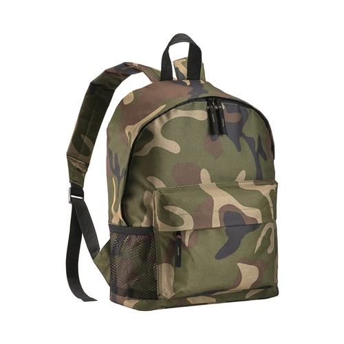 Sac à dos en polyester 600D avec 3 poches, dont une latèrale en filet. Bretelles réglables - 1