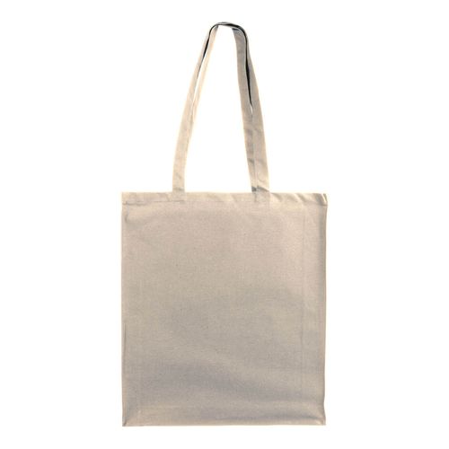 Shopper avec soufflet en coton 250 g/m2, anses longues et fermeture avec zip - 3