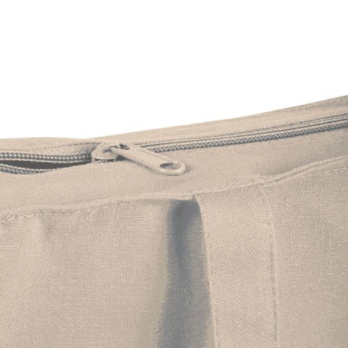 Shopper avec soufflet en coton 250 g/m2, anses longues et fermeture avec zip - 4