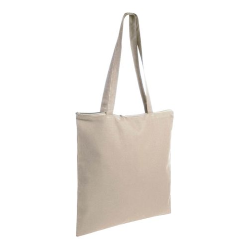 Shopper en coton 220 g/m, anses longues anses longues et fermeture avec zip - 3