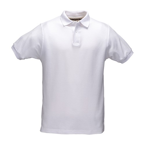 Polo 100% coton piqué  180 g/m2, manche courte et fermeture avec 2 boutons. Tailles : S/M/ - 1
