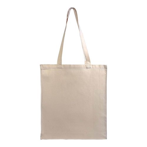 Shopper avec soufflet en canvas 280 gr/m2, anses longues - 3