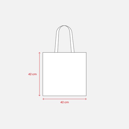 Shopper en coton 135 g/m, anses longues - 4