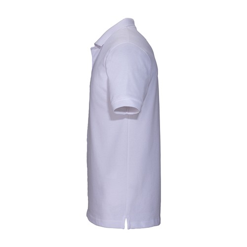 Polo unisexe blanc en coton et polyester régénérés de 200 g/m2 - 2