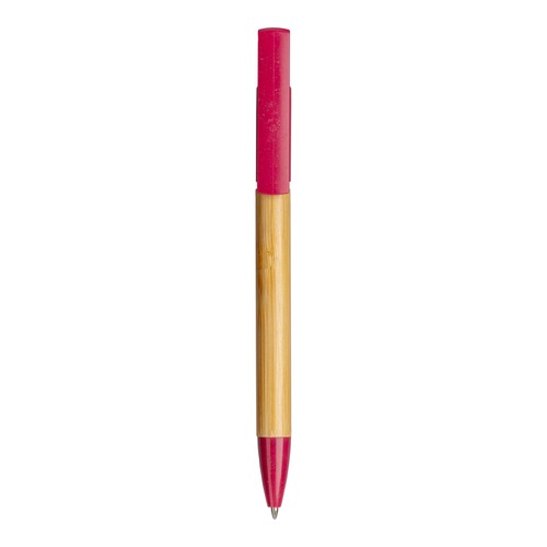 Stylo twist en bambou et paille de blé avec support pour téléphone portable - 2