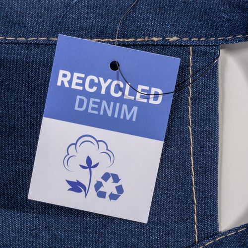 Tablier de barman en denim de coton recyclé . - 2
