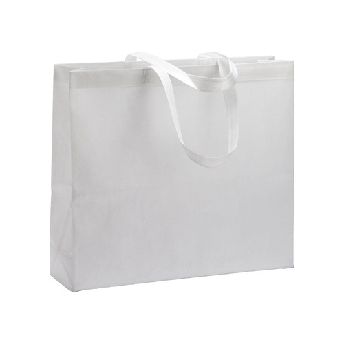 80 g/ m2 R-pet heat-sealed shopping bag with gusset