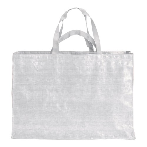 Tote bag maxi en polypropylène recyclé avec anses doubles en ruban (courtes et longues) - 2