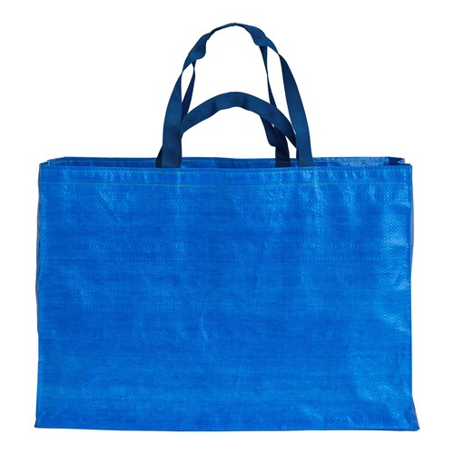 Recycled polypropylene maxi shopping bag with double ribbon handles (short and long) Recycled polypropylene maxi shopping bag with double ribbon handles (short and long)