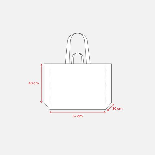Tote bag maxi en polypropylène recyclé avec anses doubles en ruban (courtes et longues) - 3