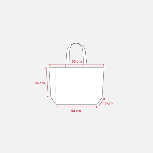 Tote bag en toile de jute avec soufflet à la base et anses - 3