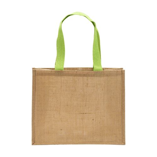 Tote bag en toile de jute, anses longues et soufflet - 2