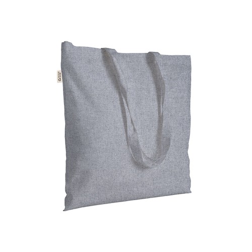 Tote bag en coton/polyester reyclé 180 g/m2, anses longues - 1