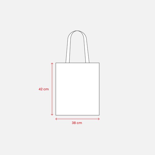 Tote bag en coton/polyester reyclé 180 g/m2, anses longues - 4