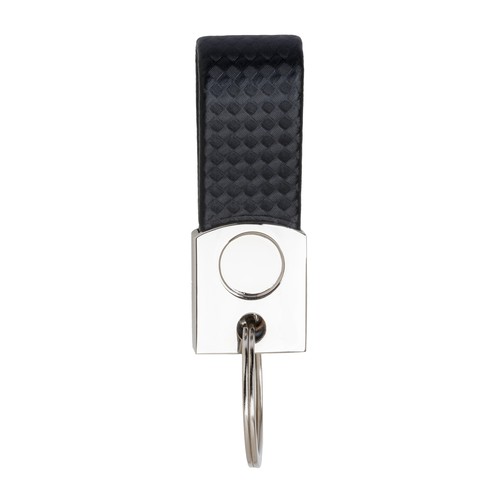 Porte-clés en métal et PU avec espace pour logo en résine - 2
