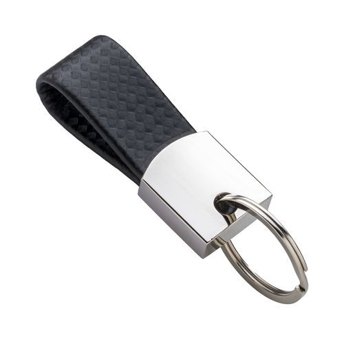 Porte-clés en métal et PU avec espace pour logo en résine - 3