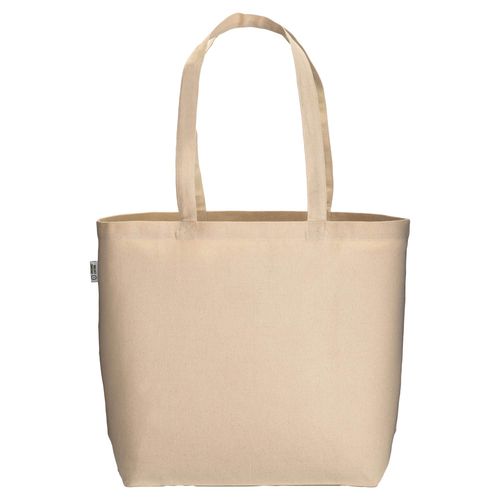 Tote bag en coton biologique 220 g/m2, avec anses longues et soufflet à la base - 3