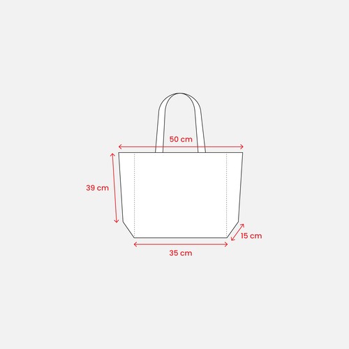 Tote bag en coton biologique 220 g/m2, avec anses longues et soufflet à la base - 6
