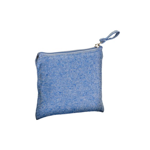 Beauty case/ porte-monnaie en coton recyclé 280 g/m2, avec fermeture éclair - 1