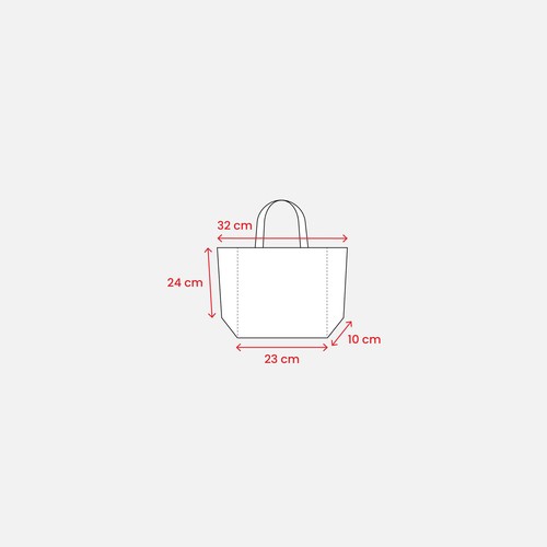 Tote bag en coton recyclé 150 g/m2 avec anses courtes - 5