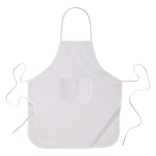 DELANTAL LARGO DE COCINA CON BOLSILLO FRONTAL DE POLIÉSTER RECICLADO R-PET, 60X90 CM