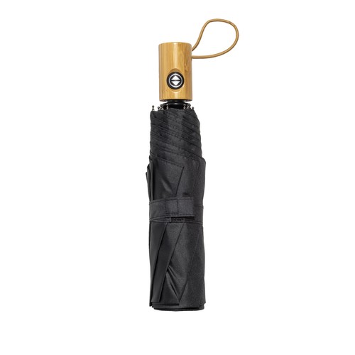 Mini parapluie automatique en R-pet avec poignée en bambou - 6