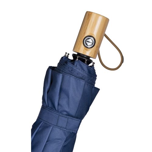 Mini parapluie automatique en R-pet avec poignée en bambou - 7