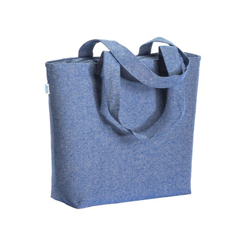 Tote bag en coton recyclé avec soufflet, 280 g/m2 - 1
