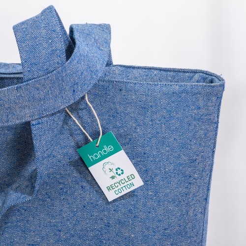 Tote bag en coton recyclé avec soufflet, 280 g/m2 - 3