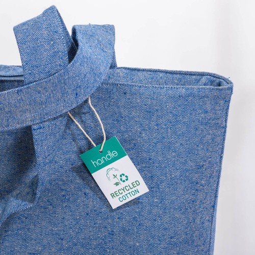 Tote bag en coton recyclé avec soufflet, 280 g/m2 - 3