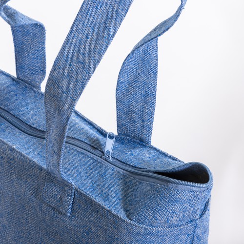 Tote bag en coton recyclé avec soufflet, 280 g/m2 - 5