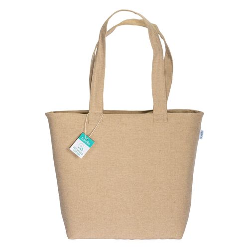 Tote bag en coton recyclé avec soufflet, 280 g/m2 - 2