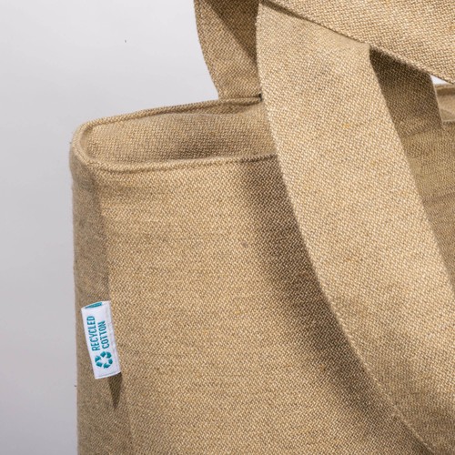 Tote bag en coton recyclé avec soufflet, 280 g/m2 - 4