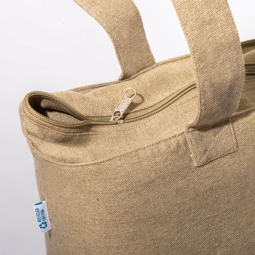 Tote bag en coton recyclé avec soufflet, 280 g/m2 - 5