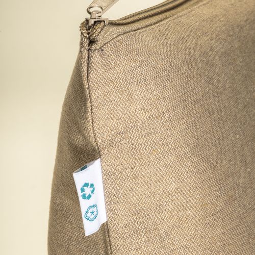 Beauty case en coton recyclé, avec soufflet à la base et avec fermeture éclair, 280 g/m2 - 4