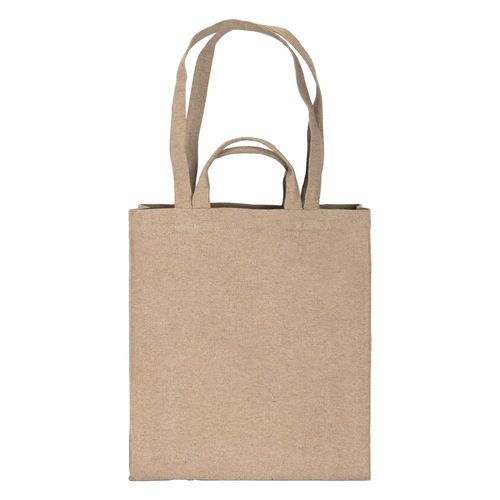 Tote bag avec soufflet en coton recyclé 280 g/m2, avec double anse - 3